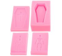 4 Pcs Stampo Silicone Formine Halloween Stampi Resina Epossidica