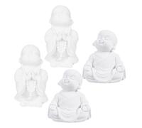4 Pcs Statua Del Buddha Meditazione Accessori Arredamento Feng Shui Per La