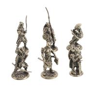 4 Pcs Statuetta in Ottone Antico Giocattolo Con Action Figure Del Samurai