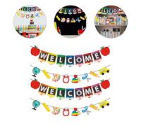 4 Pcs Striscione Per Il Ritorno A Scuola Benvenuto Di Decorazioni Scolastiche