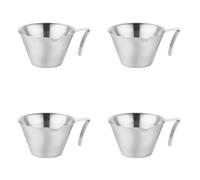 4 Pcs Tazza Estrazione Del Caffè Espresso Con Acciai Inossidabile Graduati Che Misurano Squisiti Onde Squisite Inossidabili Inossidabile Tazza Estrazione Espresso Con Graduata