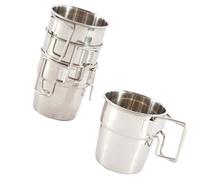 4 Pcs Tazzine Per Caffe Bicchierini Tazza Da Campeggio Acciaio Inossidabile
