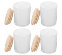 4 Pcs Vasetti Per Candele Barattoli in Con Coperchio Di Tè