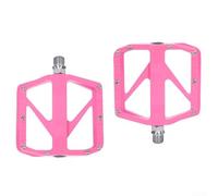 4 pedali per bici con cuscinetti con telaio in lega di alluminio e chiodi rimovibili con albero in acciaio al cromo per mountain bike e bici da strada (rosa)