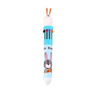4 penne a sfera a dieci colori con coniglio | cartone animato stampa multicolore olio penna-coniglio-blu-proiettile tipo 0.7