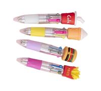 4 penne a sfera retrattili multicolori, punta da 0,7 mm, punta da 0,7 mm, per studenti che scrivono appunti, diari, penne colorate retrattili