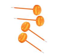 4 penne gel a forma di zucche di Halloween, punta da 0,7 mm, liscia per scrivere forniture per ufficio scolastico per studenti adulti scrittura diario forniture per ufficio e scuola