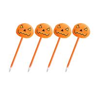 4 penne gel a forma di zucche di Halloween, punta da 0,7 mm, liscia per scrivere forniture per ufficio scolastico per studenti adulti scrittura diario forniture per ufficio e scuola