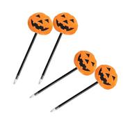 4 penne gel a forma di zucche di Halloween, punta da 0,7 mm, liscia per scrivere forniture per ufficio scolastico per studenti adulti scrittura diario forniture per ufficio e scuola