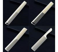 4 pettini da barbiere per intrecciare i capelli, pettini da taglio con righello, pettine da taglio per conteggio, pettine antistatico lungo professionale, resistente al calore, per salone di bellezza