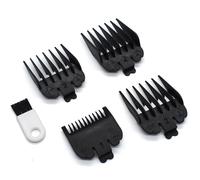 4 pettini di ricambio professionali in nylon nero, 3, 6, 10, 13 mm, 1/8" 1/4" 3/8" 1/2", compatibili con Wahl Full-Size Standard Magic Clip Senior Super Taper 8148