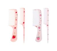 4 pettini eleganti a denti fini e coda di topo, pettine a coda di topo, per la gestione della criniera senza grovigli (tutte le texture e lunghezze dei capelli)