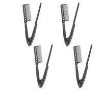 4 pettini liscianti per capelli, pettine lisciante per uno styling rapido, pettine dritto portatile a forma di V, spazzola per capelli da donna, per la cura professionale dei parrucchieri, adatto per