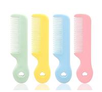 4 pettini per bambini con punte rotonde colorate con setole morbide, delicate sulla pelle sensibile del cuoio capelluto per neonati, neonati e bambini piccoli