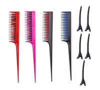 4 Pettini Per Evidenziare E 5 Forcine Per Capelli In Plastica, Strumenti Per Colorare I Capelli, Strumenti Per Acconciature, Strumenti Per Acconciature