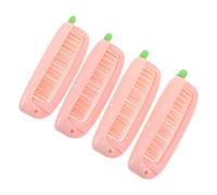 4 pettini pieghevoli a denti fini per bambini a forma di carota - pettine