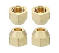 4 Pezzi 1/2 Dado Adattatore Per Condizionatore, Tappo In Ottone Filettatura Interna, Femmina Flare Tubo Raccordo, Flare Raccordo a Tubo In Ottone, per Climatizzatore Acqua Gas Linea