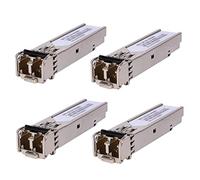 4 pezzi 1.25G 850nm Multimodale SFP LC Modulo Fibra 550 Metri 1000Base-SX LC MMF per Cisco GLC-SX-MMD/SX-MM/SFP-GE-S, Fortinet, Ubiquiti UniFi UF-MM-1G, Mikrotik S-85DLC05D Meraki MA-SFP-1G GB-SX