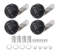 4 pezzi 1.5" Lucchetto a camma con combinazione 0.2-0.5" di spessore, nero