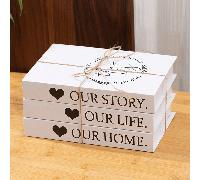 4 pezzi/1 pezzo CASA NOSTRA/VITA/STORIA. Libri finti alla moda per la DECORAZIONE DELLA CASA. Ideali per la decorazione di stanze, camere da letto, bagni, compleanni, pareti. Adatti per famiglie, caff
