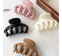 4 pezzi/1 pezzo Fermagli per capelli da donna lucidi e simili a gelatina, nei colori nero, bianco, rosa e marrone, di media grandezza 6 cm/2,36 pollici, accessori per capelli eleganti, semplici e mini