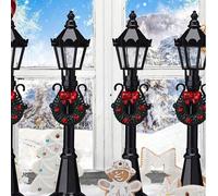 4 pezzi/1 set Mini lampioni da modellismo ferroviario, accessori per Babbo Natale, lampioni da strada per casa delle bambole, decorazioni natalizie per la casa, decorazioni per la stanza in inverno 12