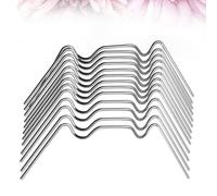 4 pezzi 100 pezzi a forma di W perni di picchetti da giardinaggio in acciaio