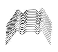 4 pezzi 100 pezzi a forma di W perni di picchetti da giardinaggio in acciaio