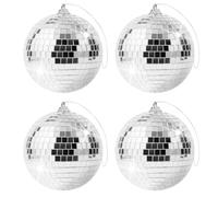 4 Pezzi 10cm Palle da Discoteca, palla da discotecaSpecchio Palle da Discoteca, Palla a Specchio da Appendere, Disco Mirror Ball,Per la Decorazione Dell'albero Di Natale, sfondo di Nozze, Decorazione