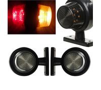 4 Pezzi 12-24V LED Maxi Rosso Ambra Indicatore Laterale Luci W/ Lenti Fumè Truck