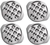 4 pezzi 12 fori in acciaio inox piatto di lumaca per ostriche, piatto da portata ai funghi, piatto per lumache in metallo, strumento di servizio alla frutta di mare posate per lumache