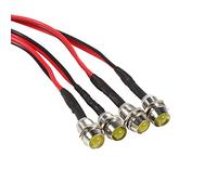 4 pezzi 12v 8mm Spia per spia di controllo spie cruscotto del Luminosa pannello pilota LED impermeabile Indicatore Luminoso Lampadine per esterno auto per auto barca camion
