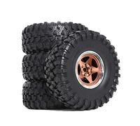 4 Pezzi 135 mm Metallo 2.2 Pollici Beadlock Cerchione Pneumatico Set per 1/10 RC Crawler Car per Axial SCX10 Wraith RR10 Capra per TRX4 C