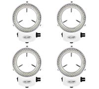 4 Pezzi 144 Perline LED Sorgente Luminosa Plastica Microscopio Fotocamera Industria LED Anello Luminoso Supporti Fotografici con 144 Perline LED per Microscopi e Fotocamere