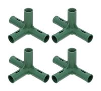 4 pezzi 19mm serra telaio edificio connettori, 4 vie angolo retto [verde]