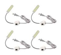 4 pezzi 2 W 30 LED macchina da cucire lampada a base fissa magnetica flessibile tubo flessibile collo d'oca design per attività domestiche i efficienza energetica A]