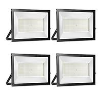 4 Pezzi 200W Faretto LED da Esterno 20000LM Super Luminosa Bianco Freddo 6000K Fari LED Lampada, Impermeabile IP65 Proiettore Faro, Luce di Sicurezza per Giardino Corridoio Piazza Cortile Garage
