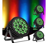 4 pezzi 200W LED per proiettore, 18 led per proiettore luce di scena luce di festa RGBW DMX512 4 in 1 illuminazione da discoteca per DJ Party Show Bar Halloween Natale