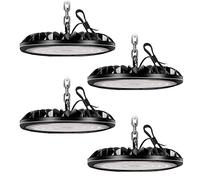 4 Pezzi 200W UFO Faretto LED 20000LM, Impermeabile IP65 Potente Alta Luce Della Baia, 6000K Bianco Freddo UFO Lampada da Officina, LED Industriale Interni per Fabbrica Magazzino