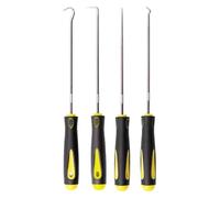 4 pezzi 24 cm/16 cm auto veicolo guarnizione olio set di cacciaviti guarnizione O-ring estrattore rimozione ganci di prelievo strumenti strumenti di tenuta(Long Yellow)
