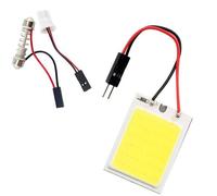 4 pezzi 24 SMD COB LED T10 4W luce pannello interno auto lampadina cupola bianca