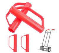 4 Pezzi 25 mm Maniglie di Sicurezza per Carrelli Elevatori, maniglie di ricambio per carrelli da trasporto con protezione antiurto(rosse)