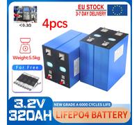 4 pezzi 3.2V Lifepo4 Batteria 320Ah Grado A Batteria 12V 24V 48V Batteria ricaricabile al litio ferro fosfato per alimentazione di backup RV Barca