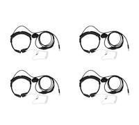 4 pezzi 3,5 mm microfono regolabile per gola auricolare microfono tubo acustico nascosto auricolare con dito PTT