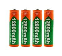 4 Pezzi 3,7V 12800mAh Batterie Ricaricabili Agli Ioni Di Litio, Compatibili Con Torce, Lampade Frontali, Ventilatori, Rasoi, Microfoni E Altri Dispositivi.