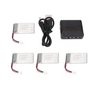 4 Pezzi 3.7V 2000mAh Batteria Al Litio con 4 In1 Caricabatterie per KY601S H11D H11C RC Quadcopter, con 4x3.7V 2000mAh RC Batteria Drone, 1 X Base di Ricarica, 1 X Cavo di Ricarica
