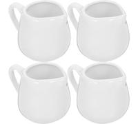 4 pezzi 3. Crema Bianca 4 Oz Con Manico Brocche Di Latte In Ceramica Set Di Brocca Di Crema Piccola Per Salse Di Latte Di Caffè Insalata Adatto Per Microonde E