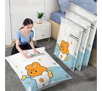 4 pezzi/3 pezzi/1 pezzo/2 pezzi Borse per il sottovuoto in stile carino a forma di coniglio, borse salva-spazio, borse per il sottovuoto, borse sottovuoto per vestiti, piumoni, coperte, biancheria da 