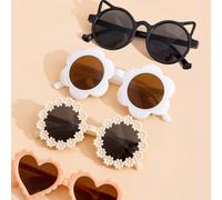 4 pezzi/3 pezzi/1 pezzo Occhiali alla moda e carini per bambini/ragazzi - Regalo per bambini per il ritorno a scuola Tagli Unica,rosa,Bianco,A,C,D,multicolore,8 pezzi,Un paio di neri,un paio di bianch