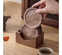 4 pezzi/3 pezzi/2 pezzi/1 pezzo di sottobicchieri in legno di noce nero, 1 set di sottobicchieri in legno, sottobicchieri rotondi in faggio giallo, set di sottobicchieri in legno di faggio, sottopiatt